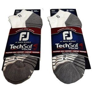 FootJoy Mens TechSof Tour Golf Socks, size Large, Two Pairs